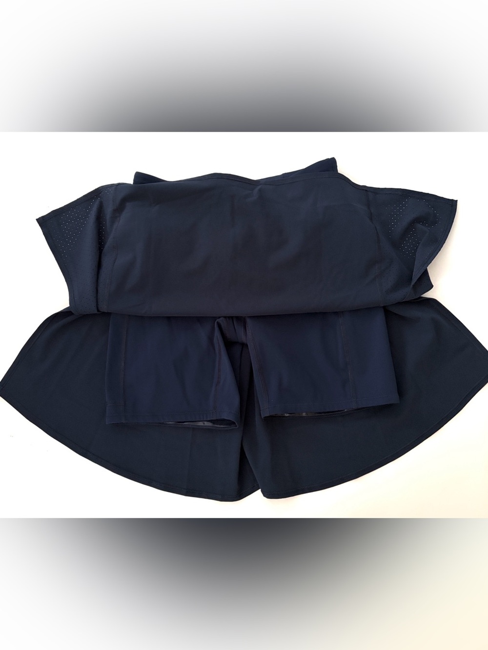 SPANX SPANXshape™ Get Moving 17-Inch Skort Tennis Golf Skirt Navy Blue Small - Picture 7 of 15